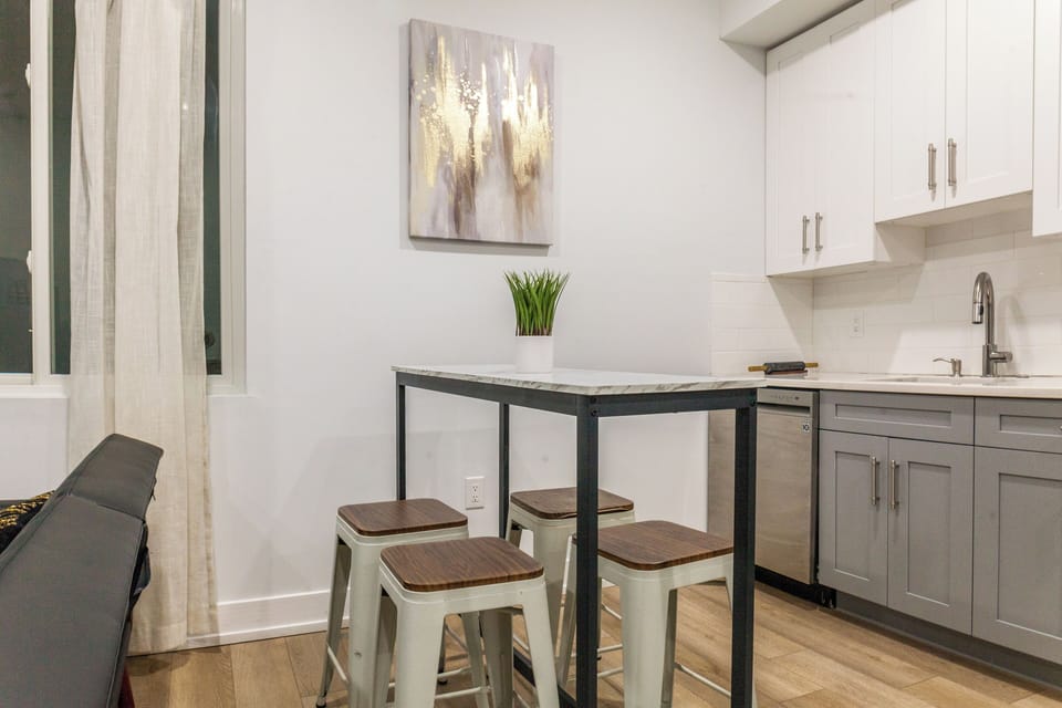 Table and chair space designed for comfort and convenience