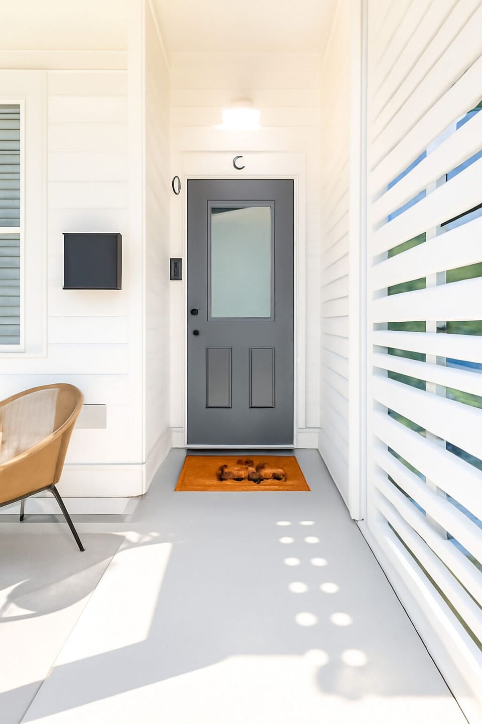 Modern door, easy check-in, and a smooth start to your Wilmington getaway