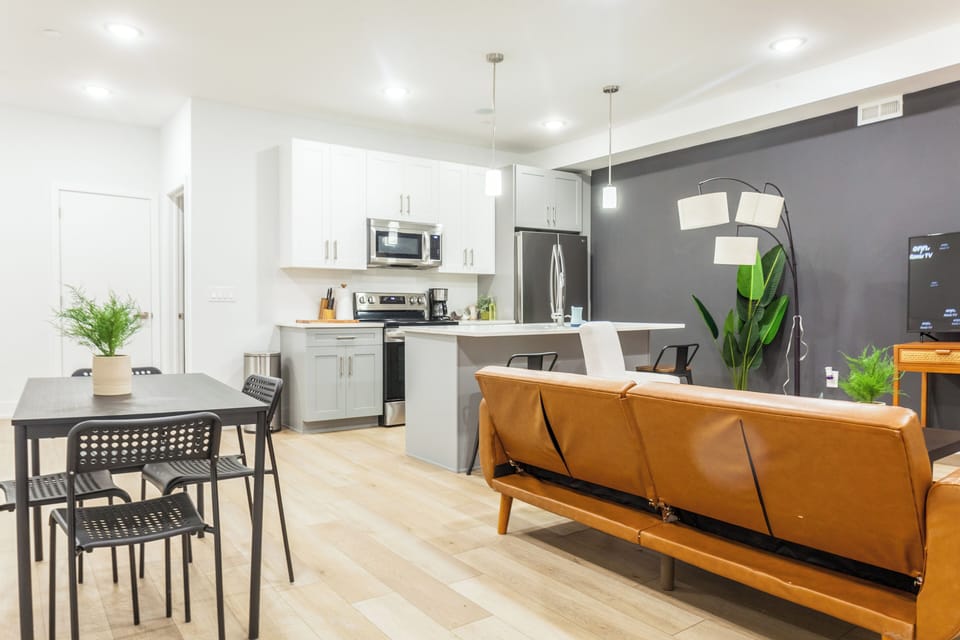 A bright and airy living area with quality furniture.

