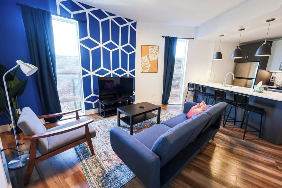 Comfortable seating arranged for conversation and relaxation.

