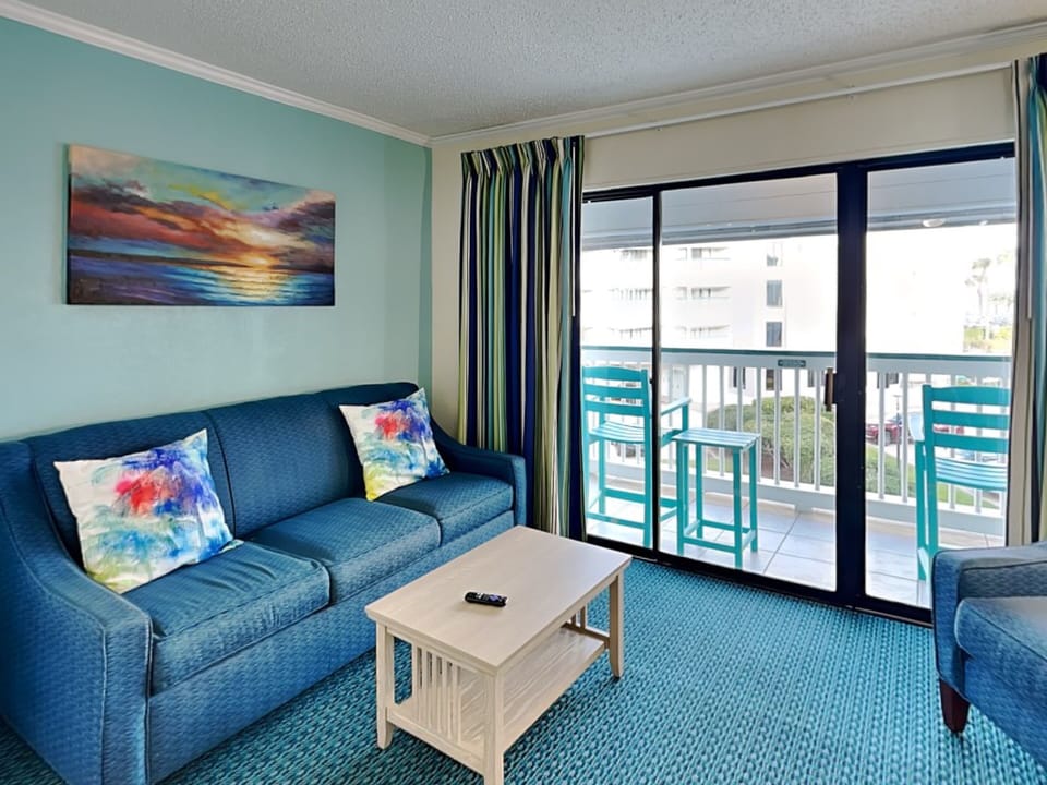 Living Room - Direct Balcony Access, Queen Sleeper Sofa