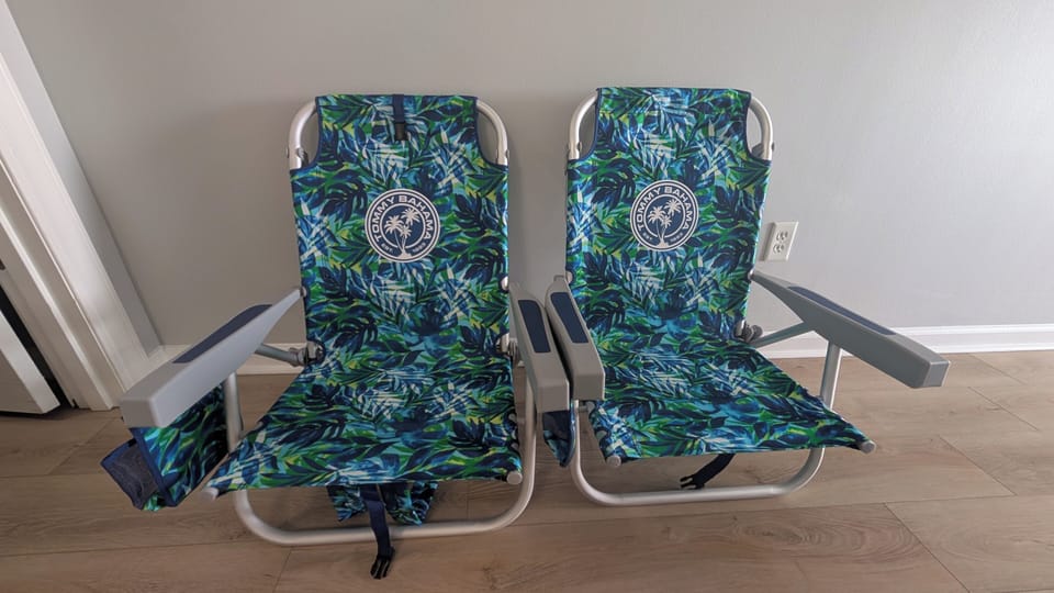 Two foldable chairs for your convenience