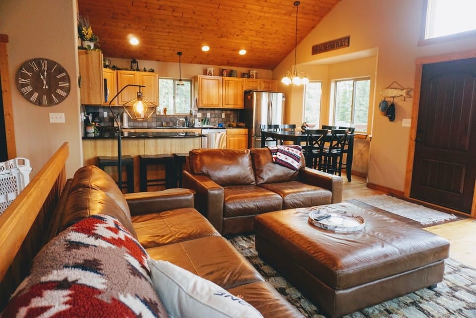 Upstairs Living area and Kitchen and Dining