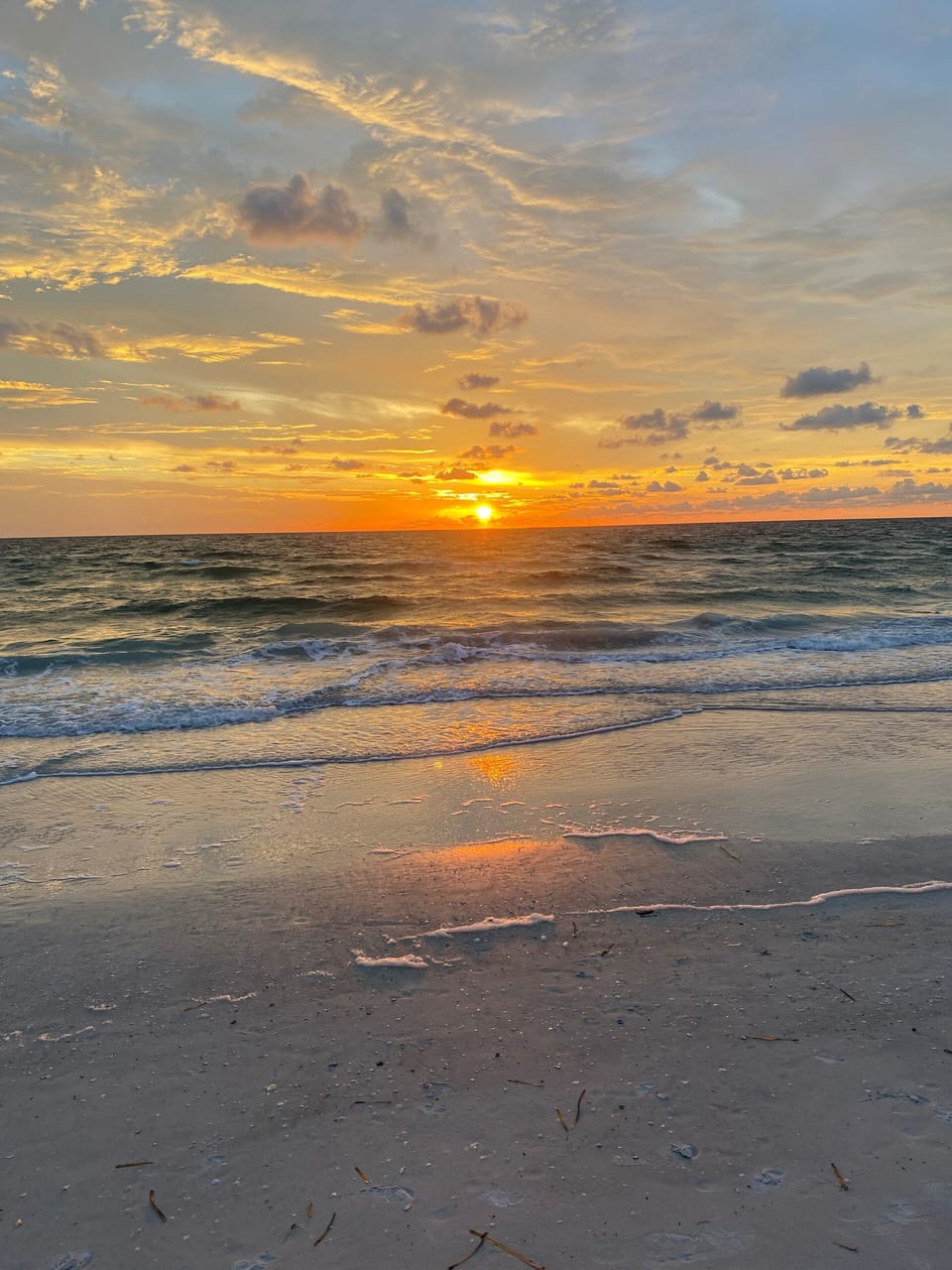Sunset at beach access
