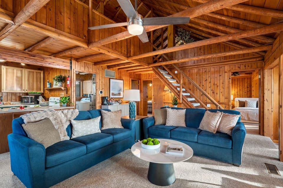 Relax on comfortable sofas to catch up with friends and family, or sit back and read a book.  It's vacation!