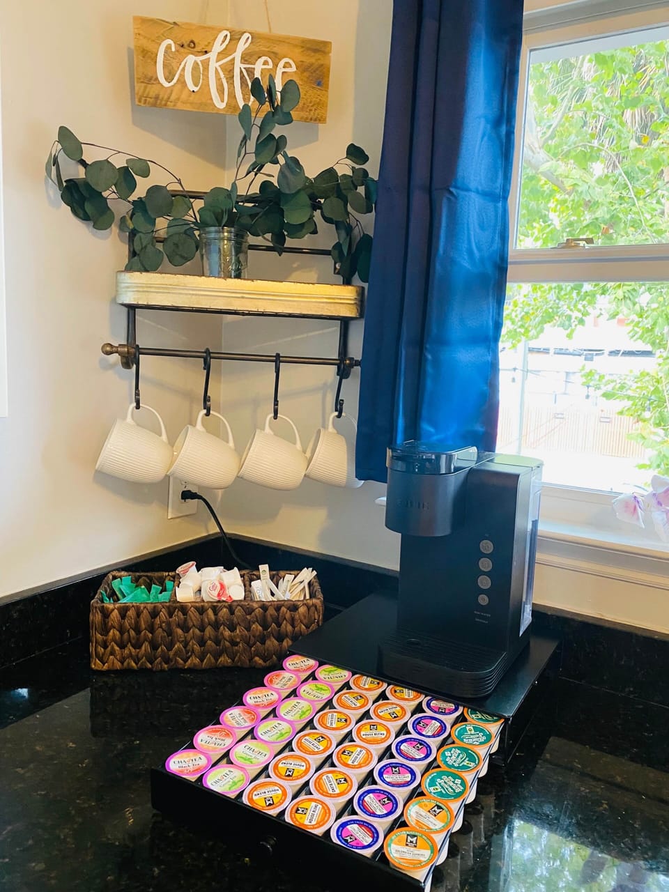 Start your day right — a fully stocked coffee bar with all your favorite brews ☕️✨