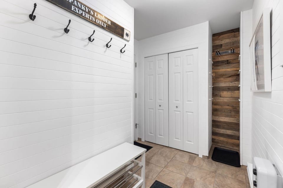 Mudroom entrance for easy gear storage during your visit to Whistler.