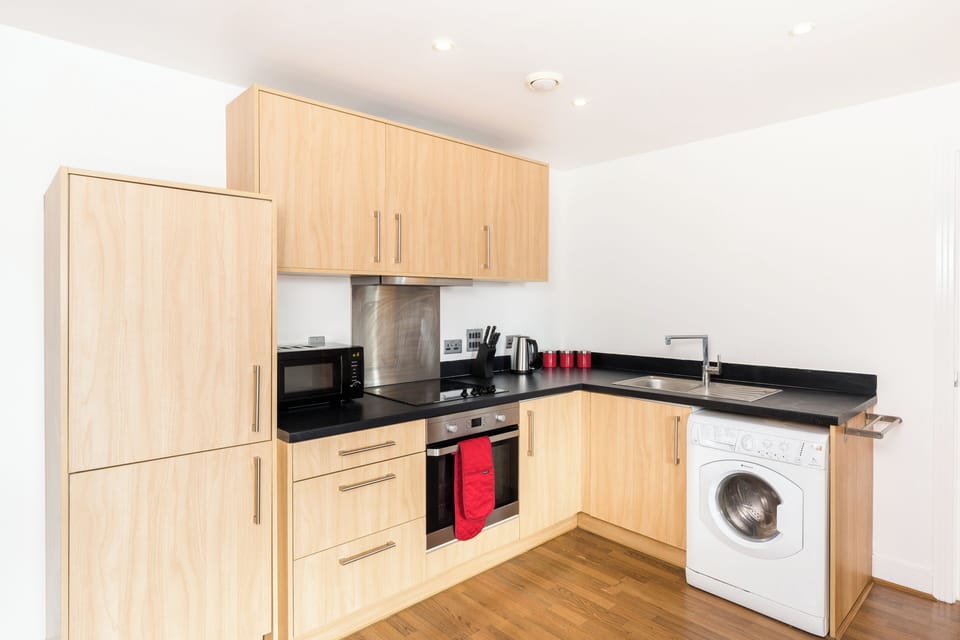 Fully equipped kitchen ready for your home-cooked meals.