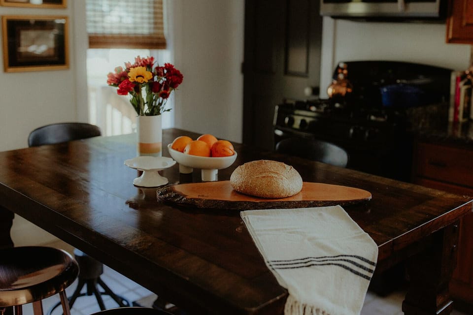 Buy fresh bread & pastries just steps from the house
