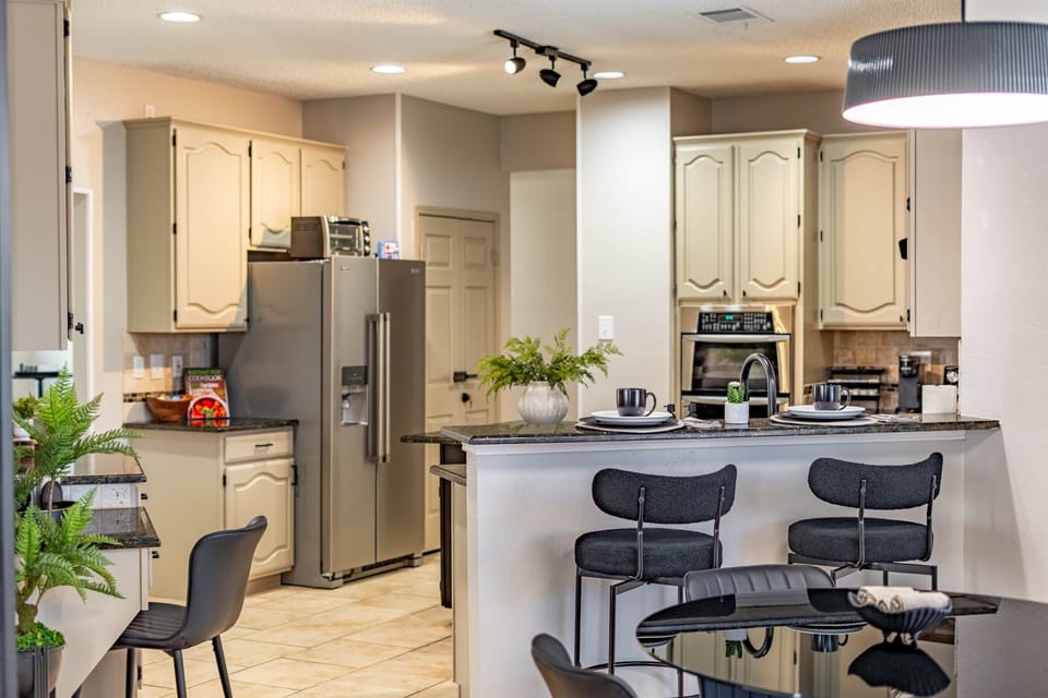 High Chairs in the Kitchen for added Seating