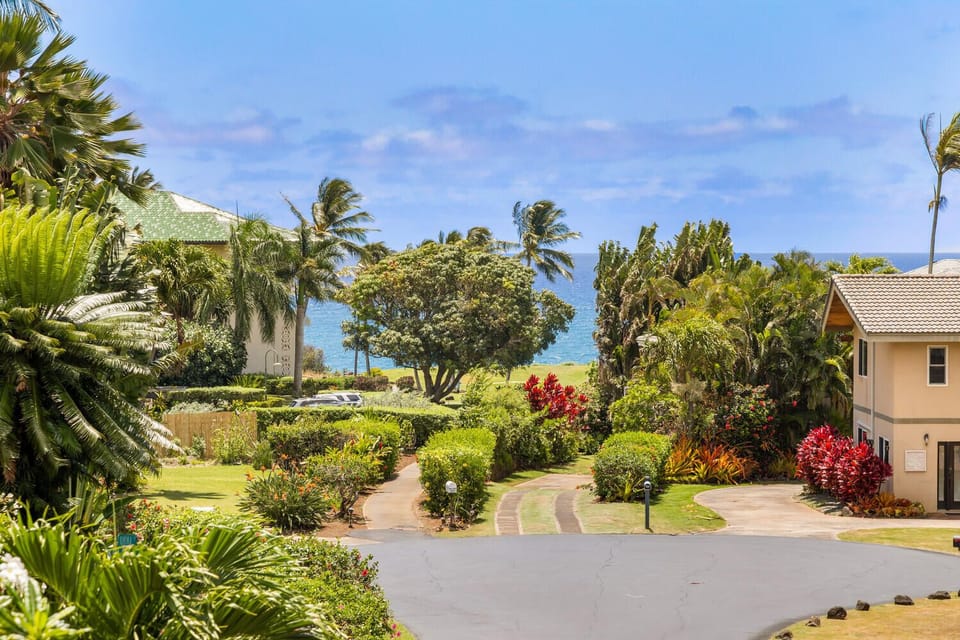 Walking path in front of the house to Shipwreck Beach and The Grand Hyatt