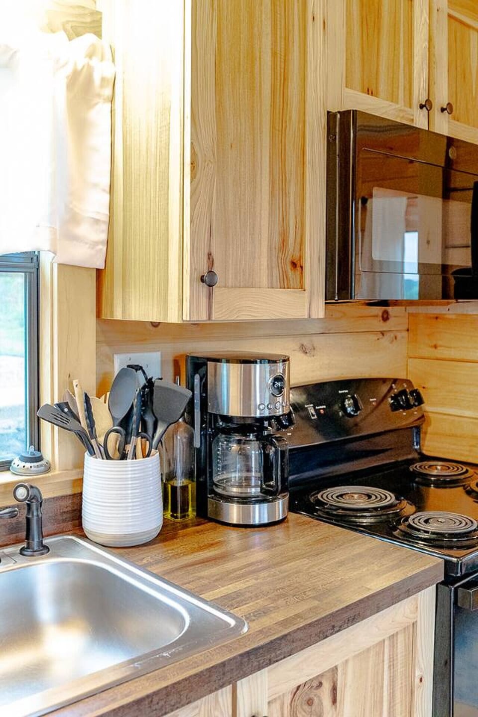 Coffee station w/ drip maker & essentials ready for slow mornings