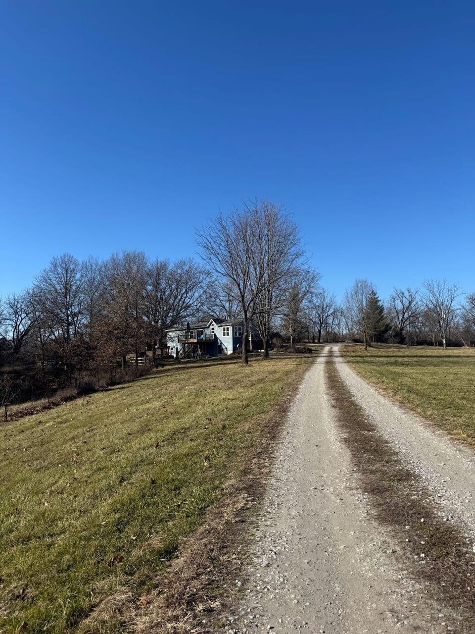 Looking at the back of the house