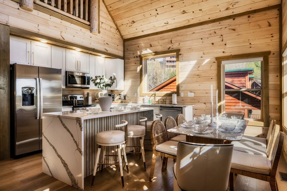 Cook and gather in the fully equipped kitchen with plenty of space.