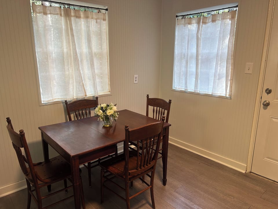 Cozy dining space with seating for four