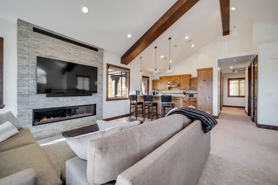 Surround-sound theater setup in living room