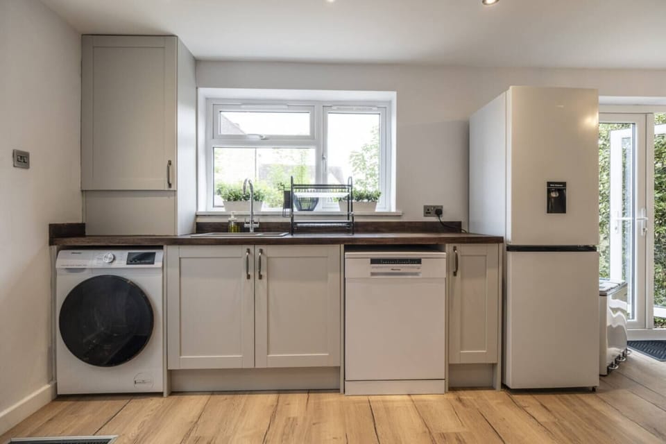 Fully equipped modern kitchen for cooking