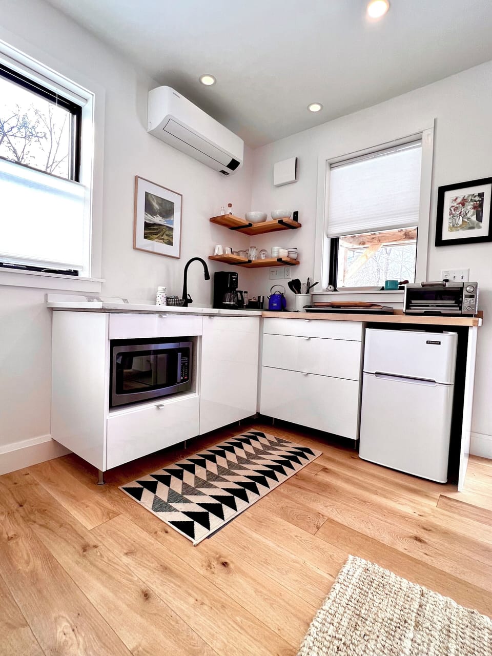 Serviceable kitchenette.