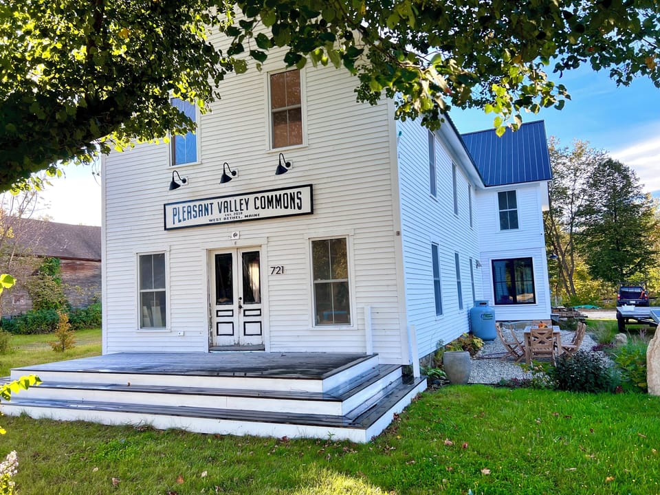 Front of building.