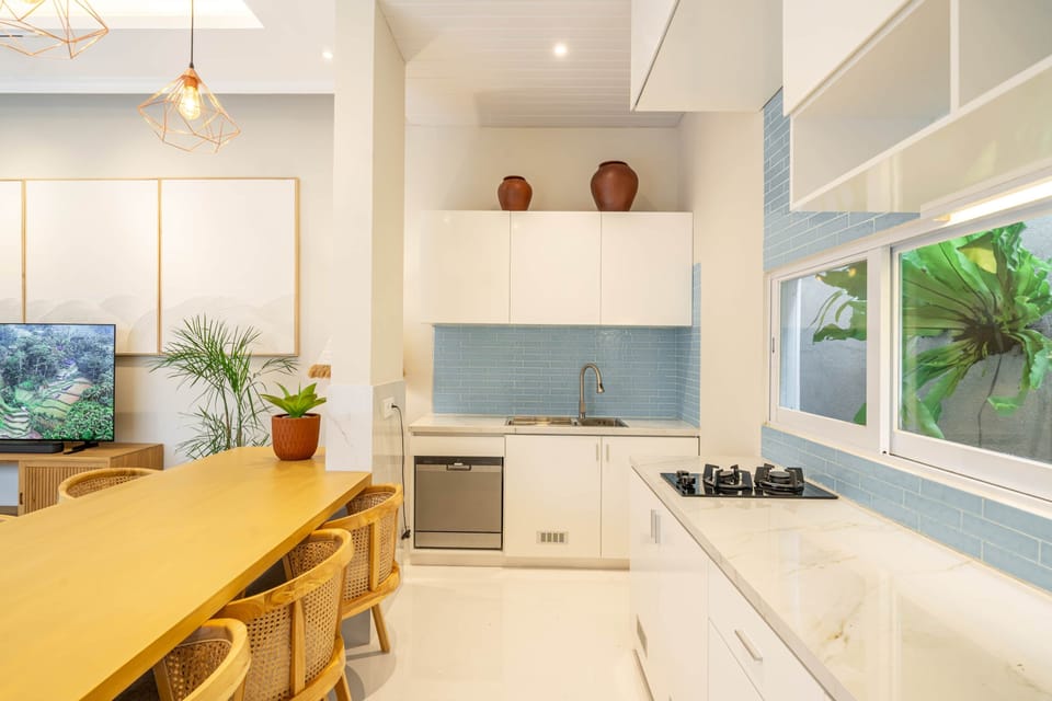Luxury Bali Modern 2Br Villa Canggu Kitchen View Tropical Vibe Day Time2