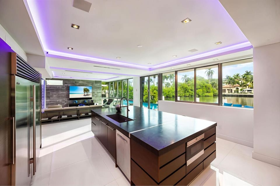 Gourmet kitchen stainless steel appliances perfect for family meal prep.