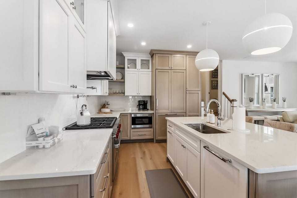 Kitchen area with high-end amenities 