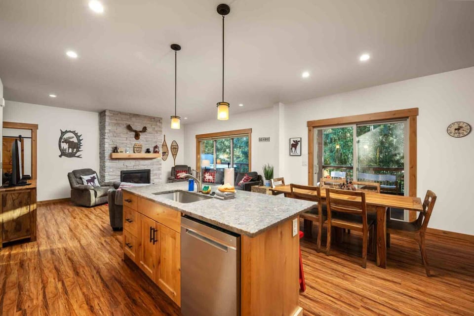 The common space with the fireplace is a wonderful place to relax with people you care about.