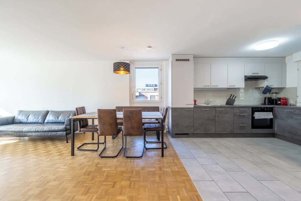 Bright living and dining space with open layout