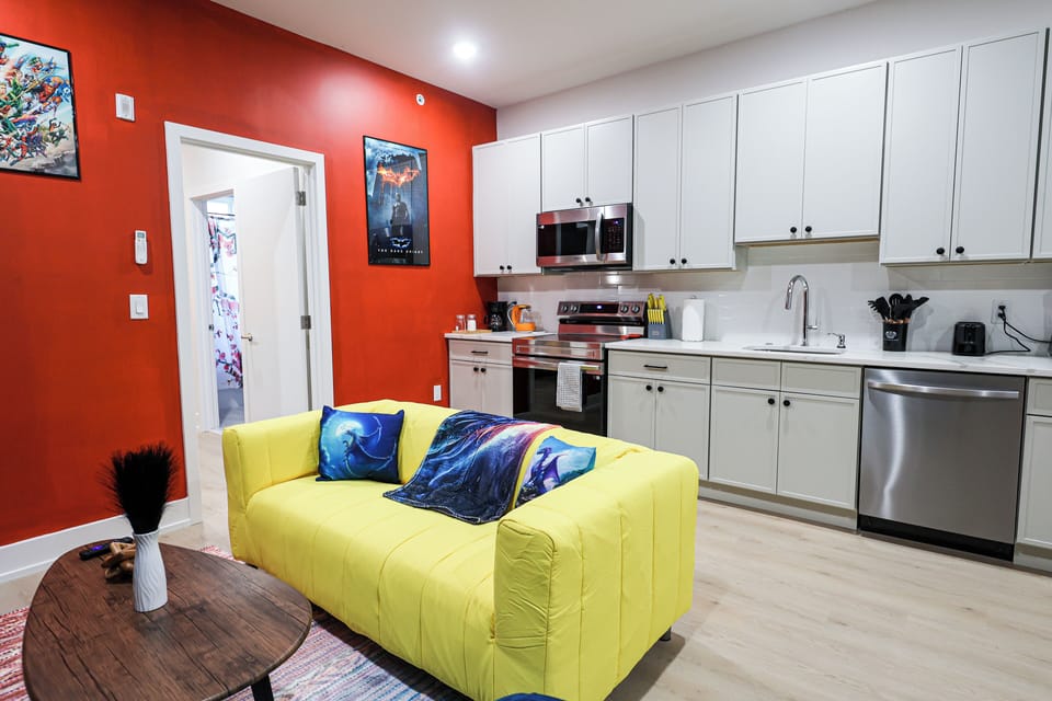 Modern appliances meet convenience in this cooking space.

