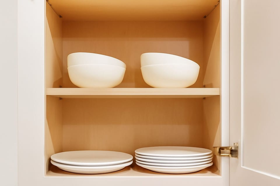 Fully equipped for your stay, complete with modern appliances in a pink aesthetic.
