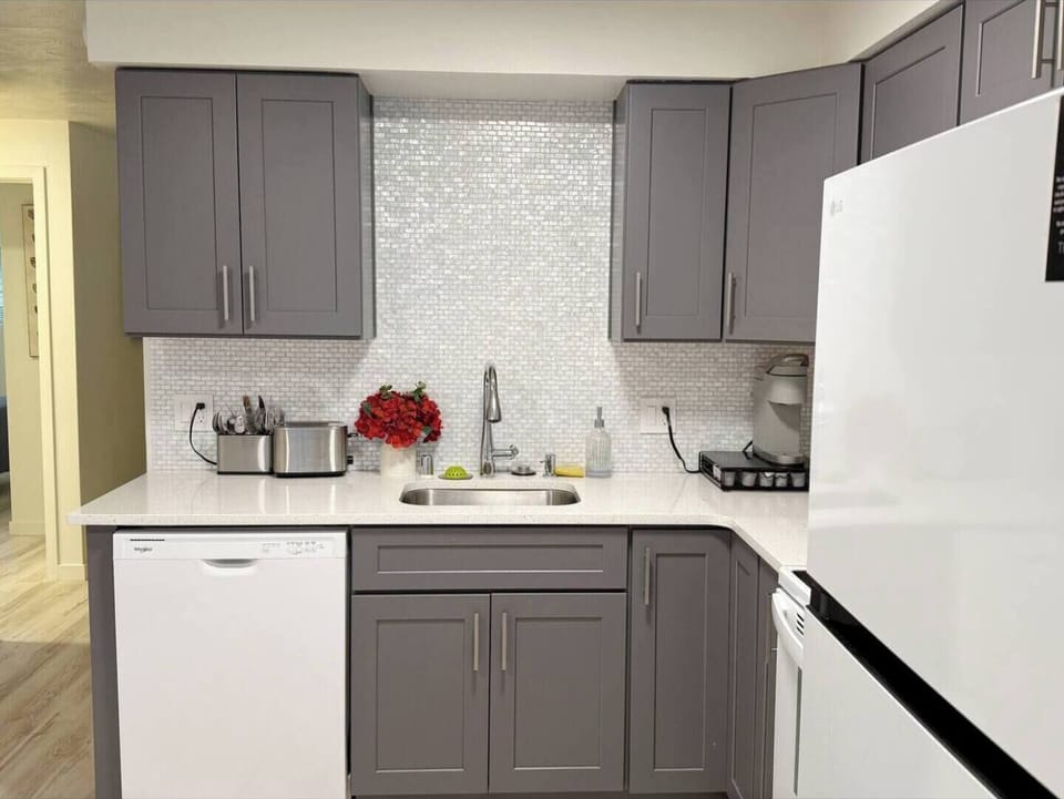 Quality appliances and cookware at your disposal.


