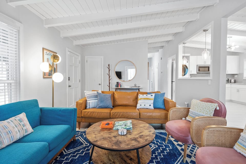 Make yourself at home in this comfortable and thoughtfully designed living room. #GuestReady