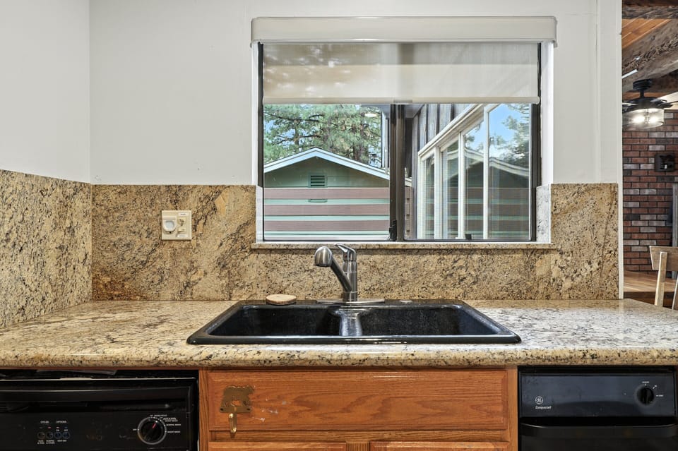 Sink, Sink Faucet, Indoors, Granite, Double Sink