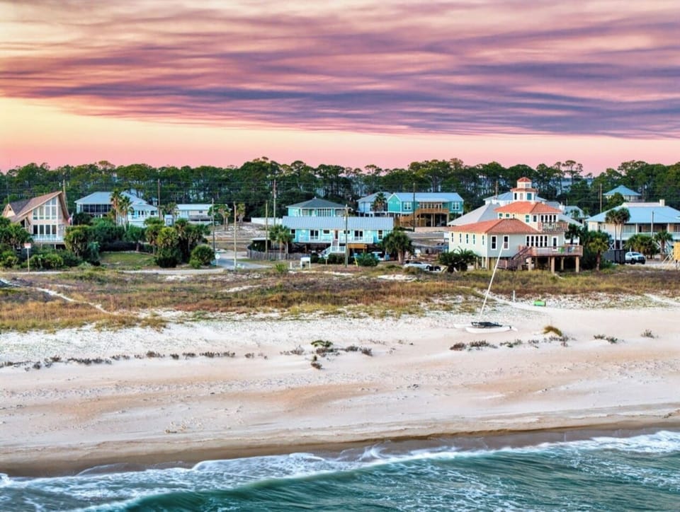 First-tier home directly across from a public beach path
