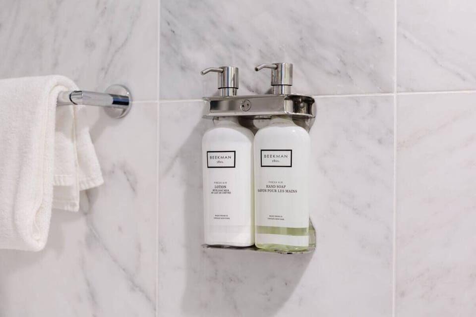 Indulge with spa-like toiletries for a pampered stay.