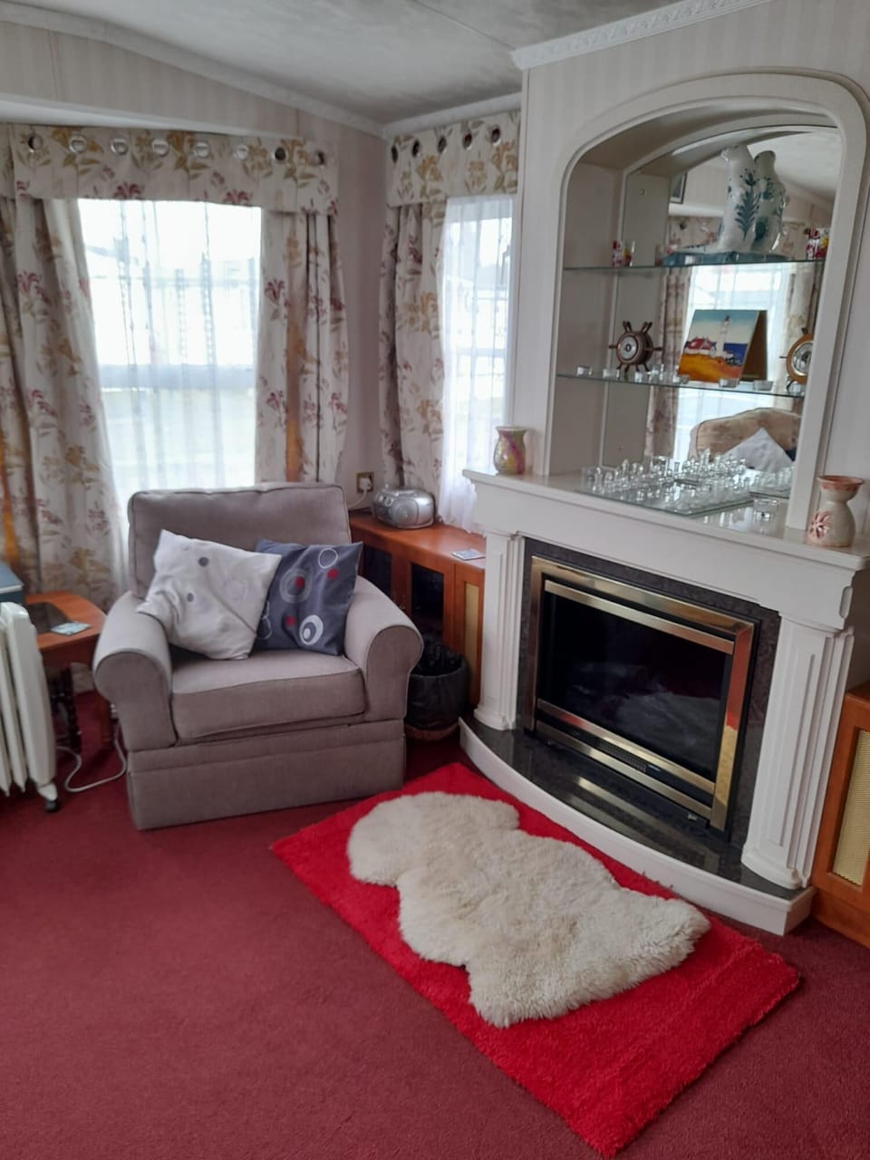 Homely interior at this Essex caravan