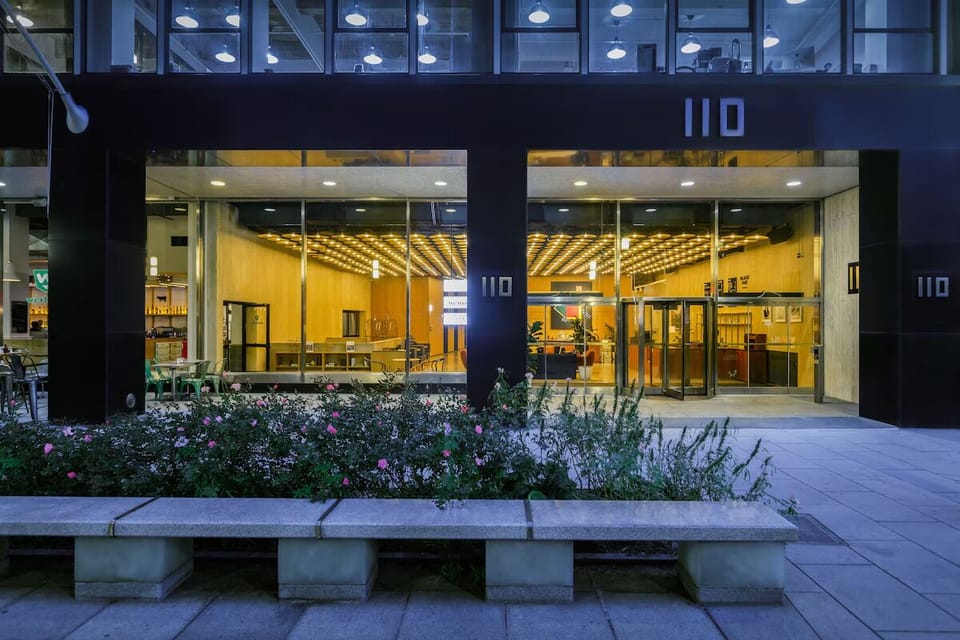 Arrive confidently at the modern entrance with bright, open glazing.