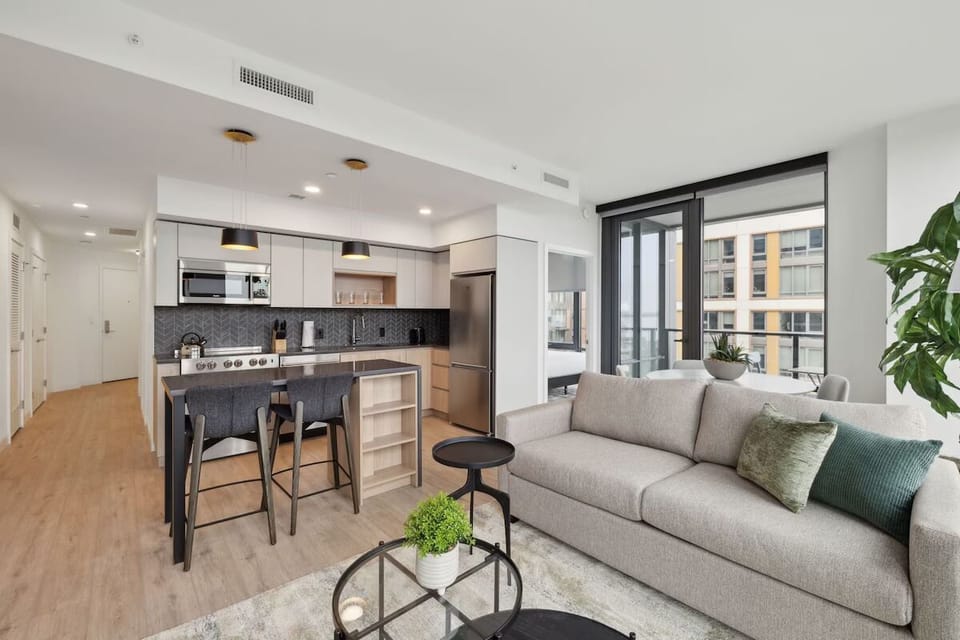 Stretch out in the spacious open-plan living area and kitchen.