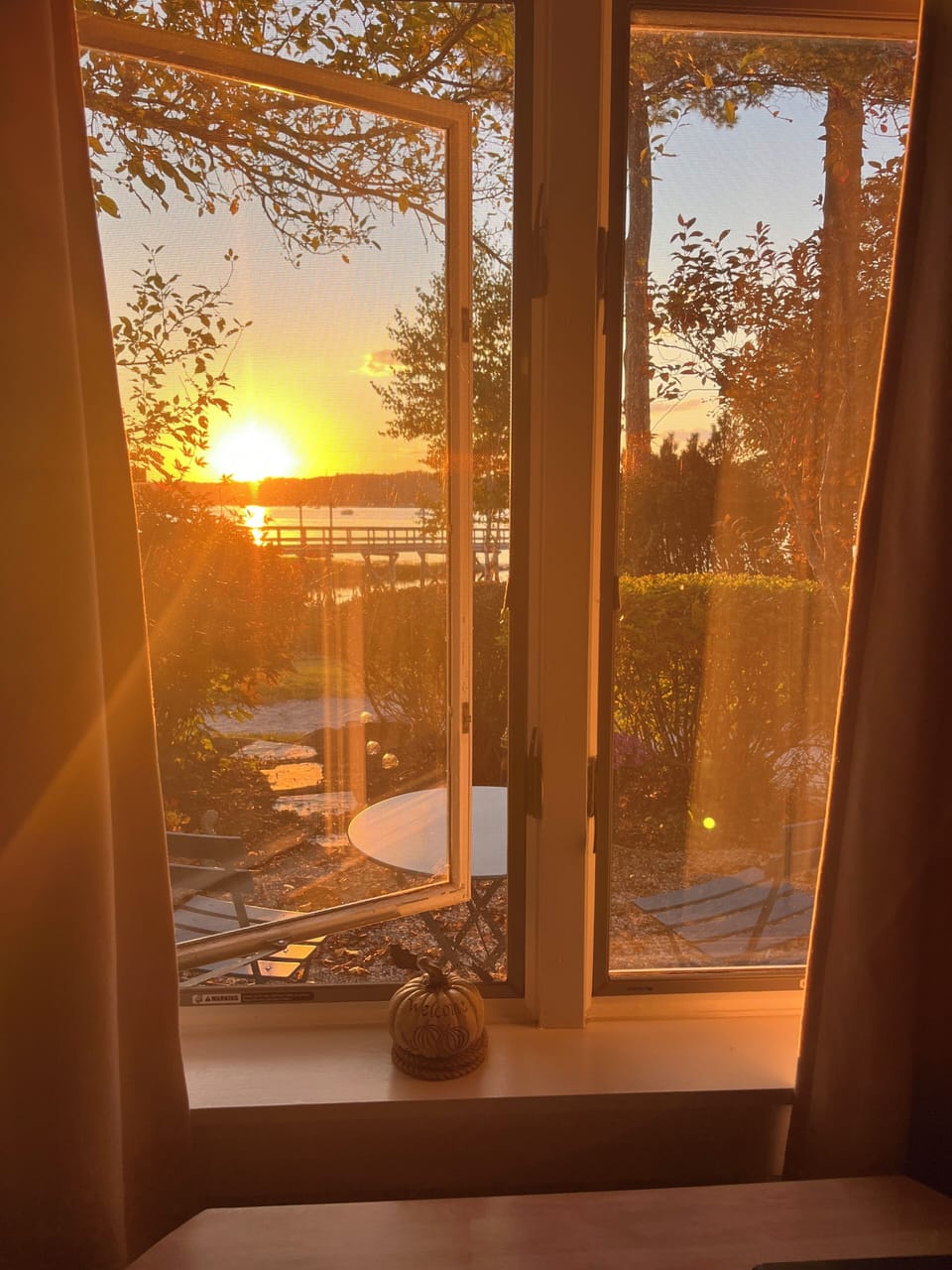 Sunset view from your dining table