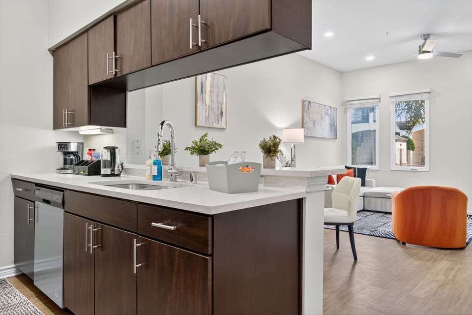 Enjoy an open kitchen layout and generous counter space and modern cabinetry.