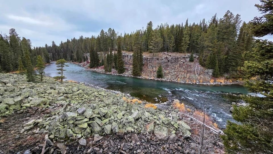 Rosie's Waterfall Observation Point is 10 minutes away. Beautiful lookout where the Buffalo River and Henry's Fork meet. Great place for fishermen to get into the river. 