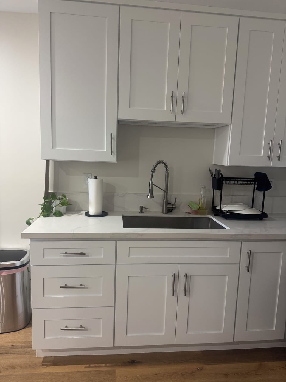 Kitchenware; plates, cups, and utensil's provided.