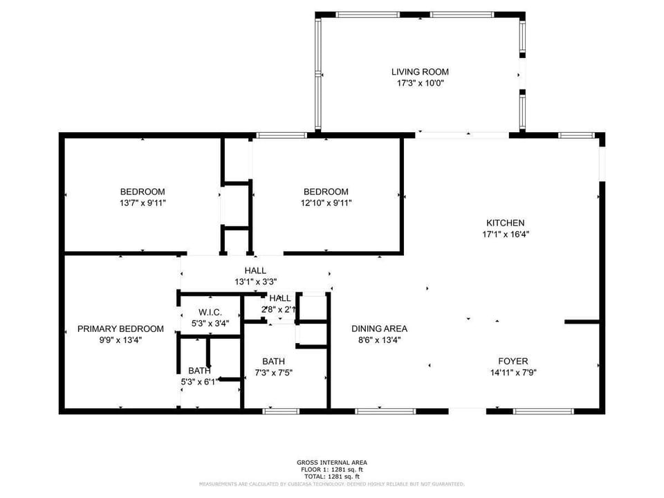 Floor plan layout for the main house