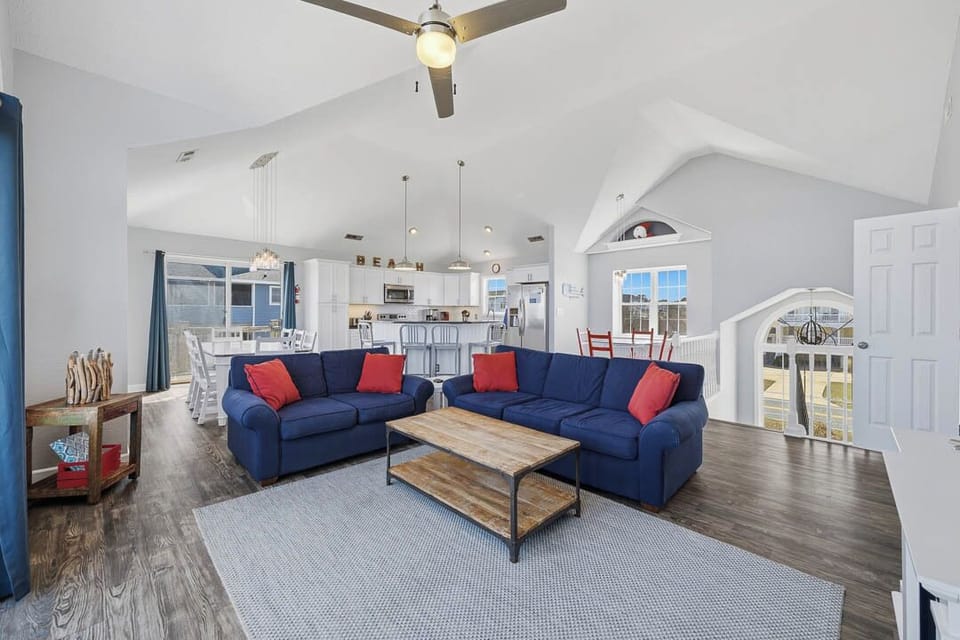 Top-Level Living Room with Deck Access
