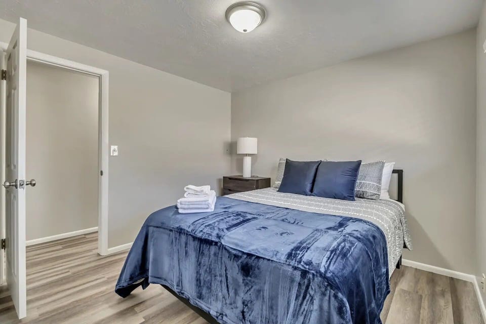 Cozy queen bedroom ready for your arrival.