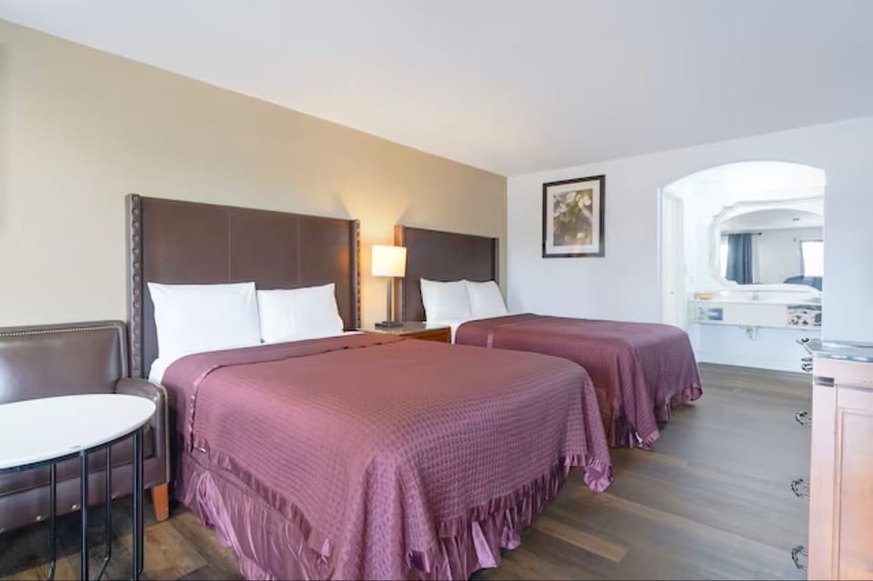 Stretch out comfortably with two beds for friends or family.