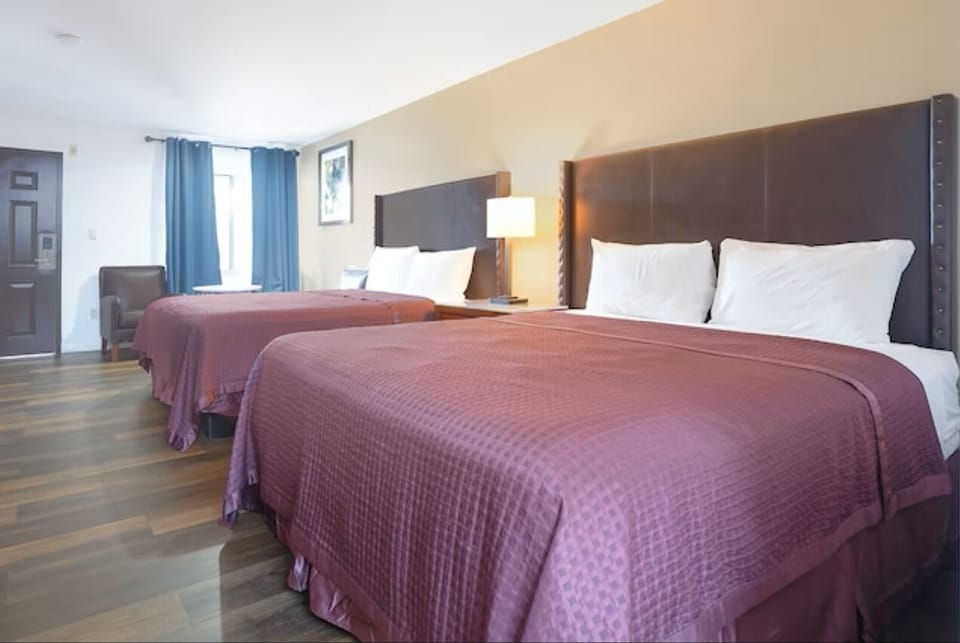 Spread out with two plush beds and warm bedside lighting.