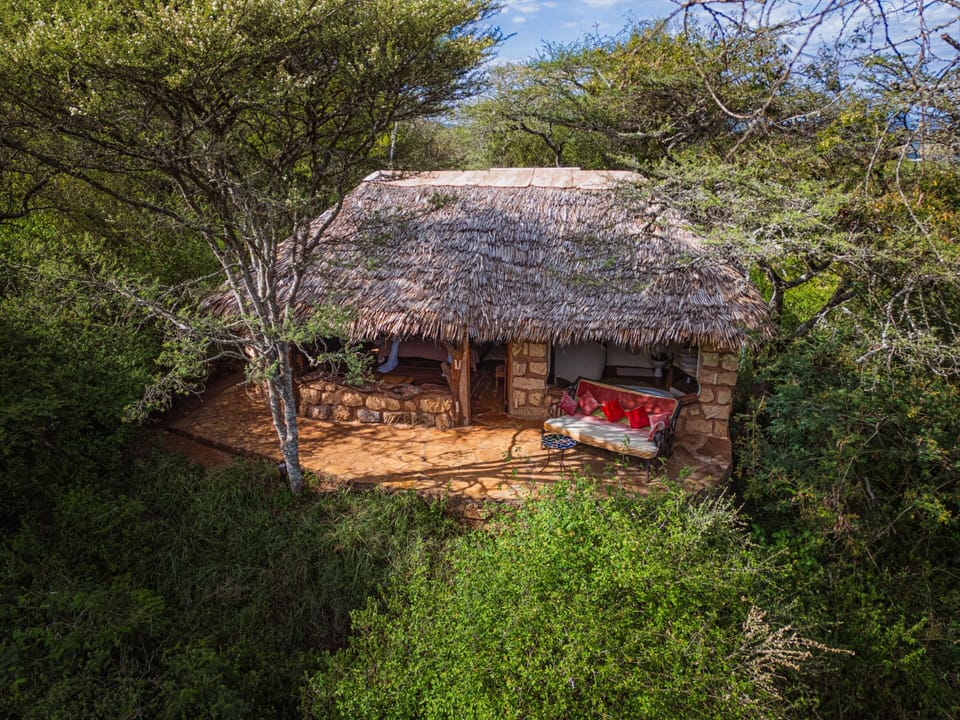 Glass Cottage Aerial View