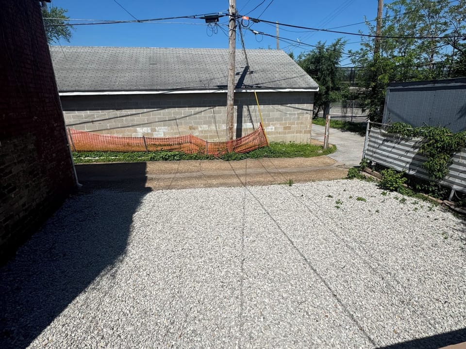 Backyard parking patio