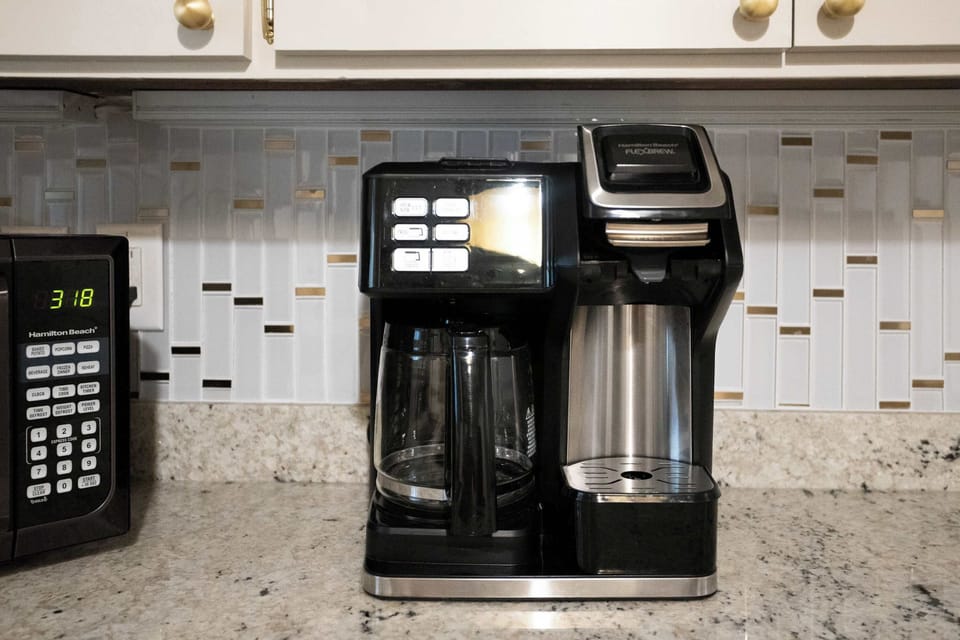 Start your Savannah mornings right with the provided coffee maker, complimentary coffee and filters, and a microwave for quick meals. Everything is ready for your arrival.